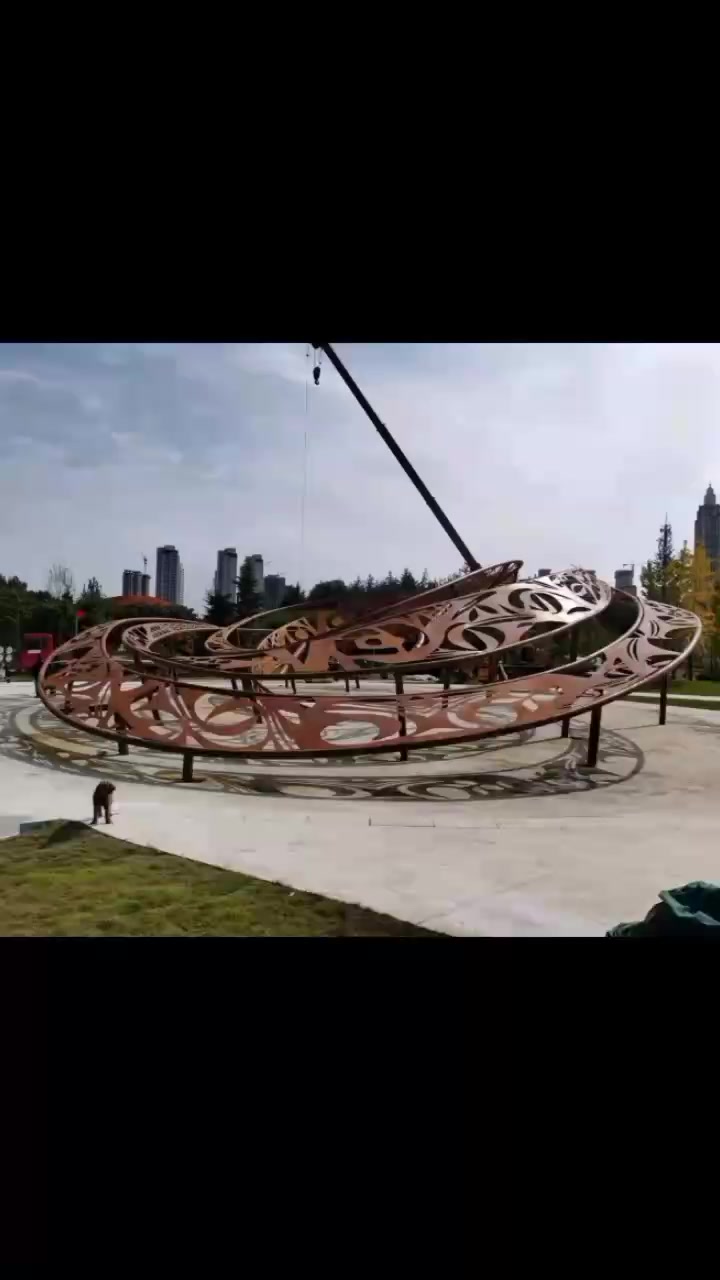 河南三门峡施工项目 耐候钢雕塑